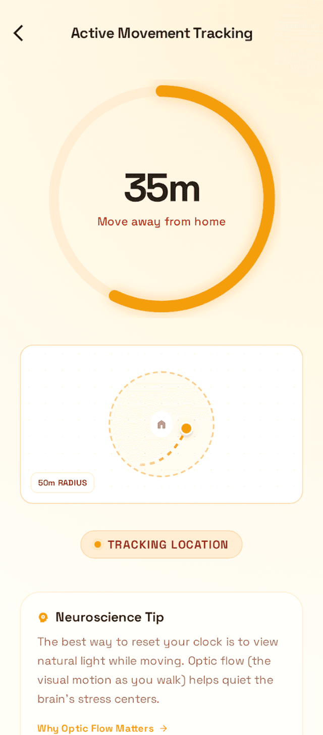 Step outside after waking