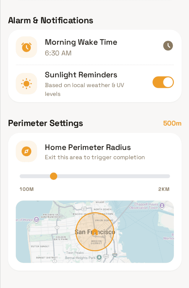 Set your wake-up time